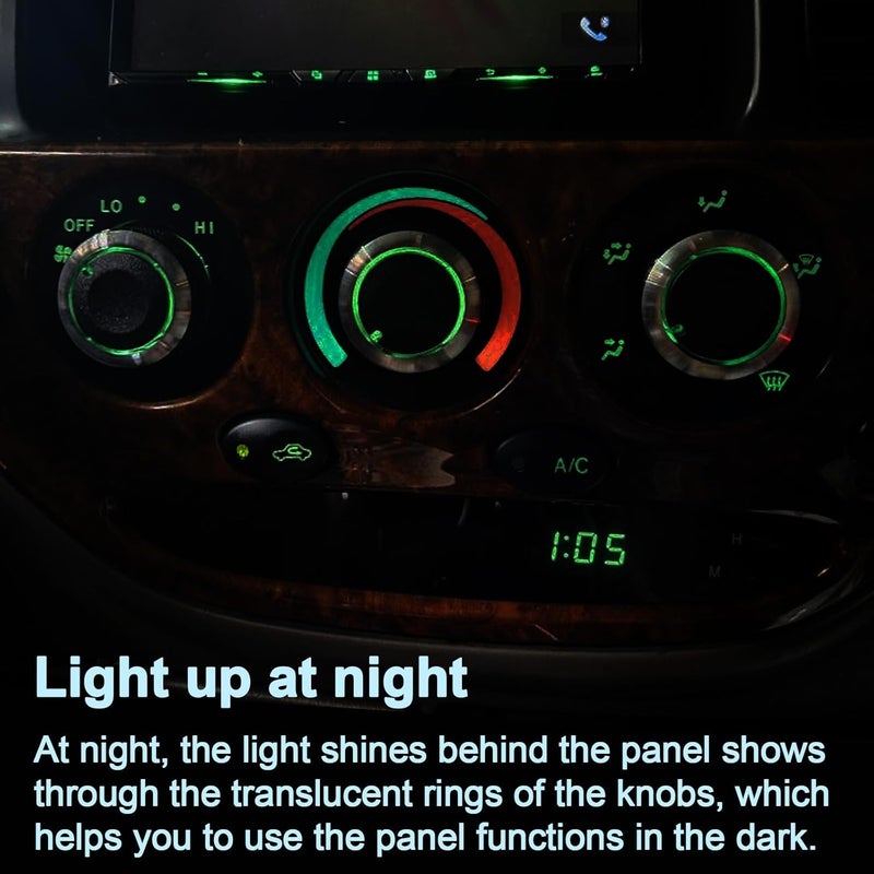 TOPINSTALL Custom 3PCS AC Climate Control Switch Knobs Compatible with 2000-2006 Toyota Tundra Accessories, Air Conditioning AC Heater Blower Fan Control Knobs Replaces 55905-0C010 559050C010 - Image 3